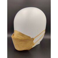 Premium FFP2 Masken - Fish-Form 3D  - beige