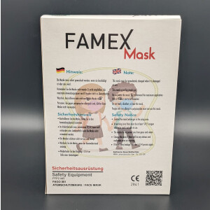 FAMEX Premium Kinder FFP2 Masken - XXS  - schwarz