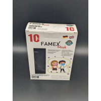 FAMEX Premium Kinder FFP2 Masken - XXS  - schwarz