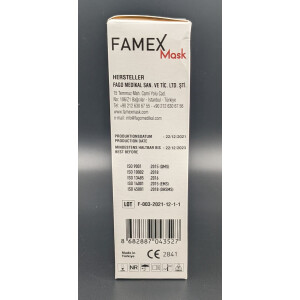 FAMEX Premium Kinder FFP2 Masken - XXS  - hellblau