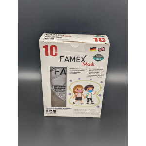FAMEX Premium Kinder FFP2 Masken - XXS  - grau