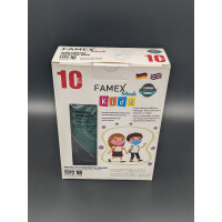 FAMEX Premium Kinder FFP2 Masken - XXS  - dunkelgrün