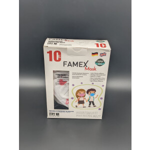 FAMEX Premium Kinder FFP2 Masken - XXS  - Herzen