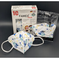 FAMEX Premium Kinder FFP2 Masken - XXS  - Superkatze
