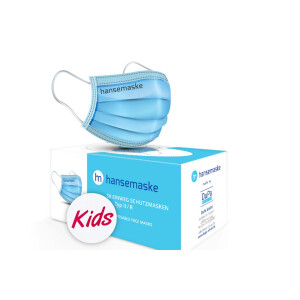 hansemaske Kids - Blau - 50er Pack - Made in Germany